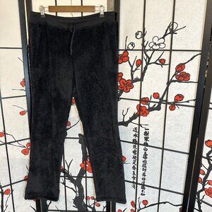 Betabrand Vajamas Black Fleece Fuzzy Pants Vagisoft Pockets Size S